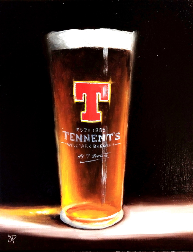 'Pint of Tennent's' by artist Jane Palmer